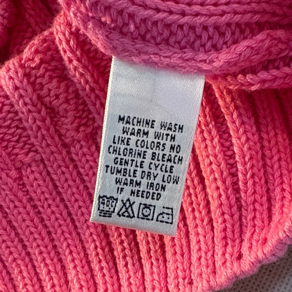 💗🌴Lilly Pulitzer Clasdiv Pink Cable Knit Ling Sleeve Comfy preppy Sweater - Picture 9 of 11